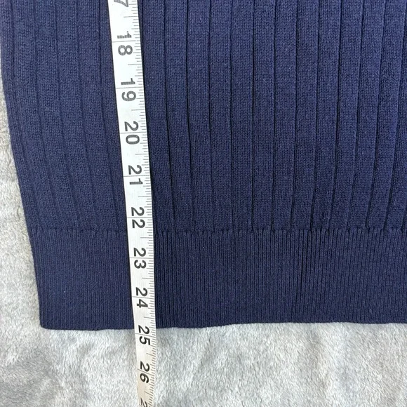 Tommy Hilfiger Womens Ribbed Knit Crewneck Sweater‎ Logo Cotton Pullover Medium - Picture 10 of 11